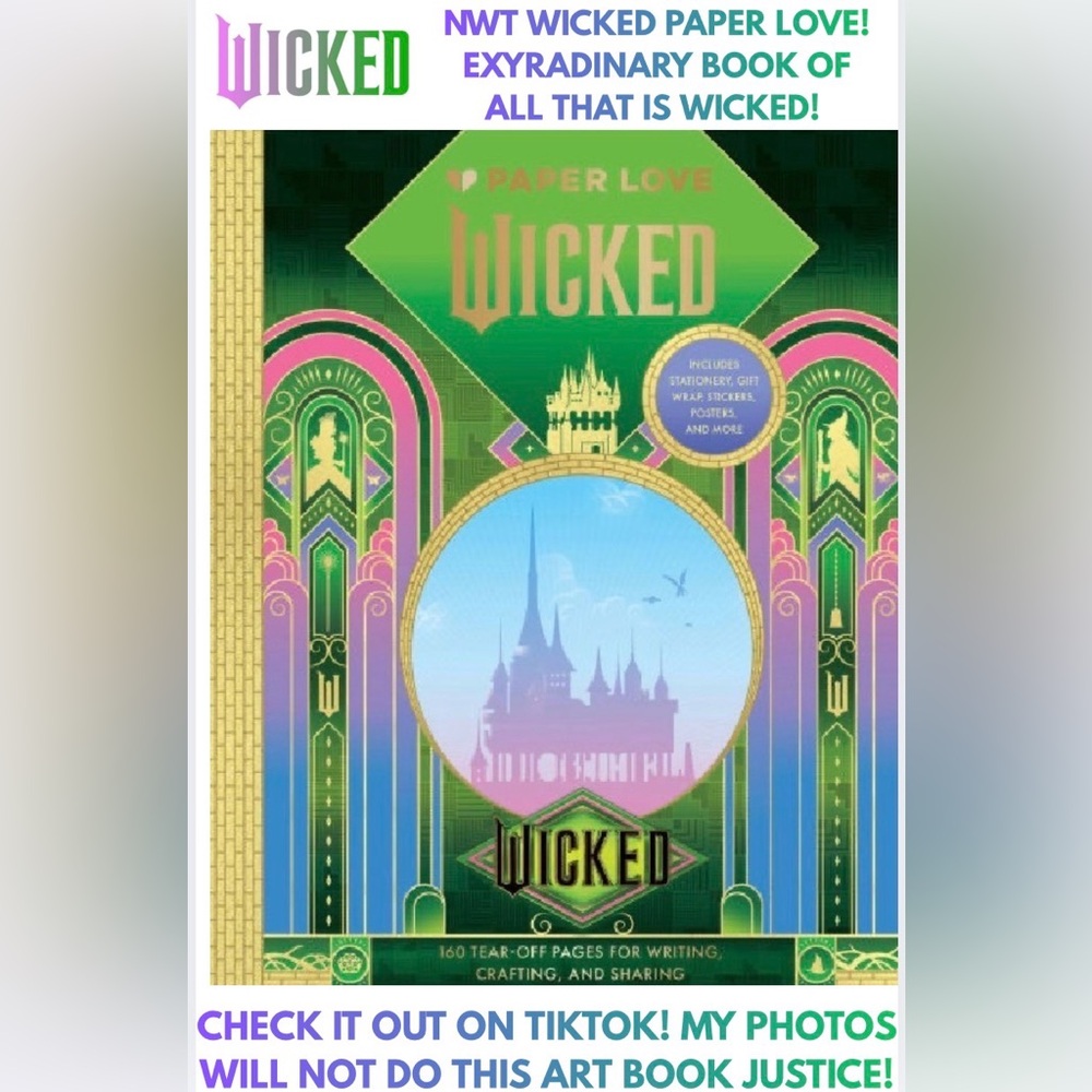 NWT WICKED PAPER LOVE BOOK! I WILL TRY TO TAKE A VIDEO! CHECK IT OUT ON TIKTOK!
